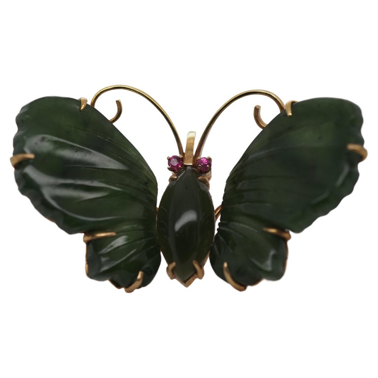 Jade Butterfly 14KT W Ruby main image 0