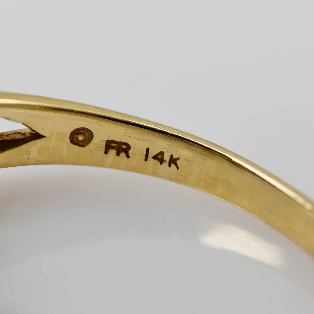 14 Karat Gelbgold Vintage Marquise-Diamantring 1,00 Karat 3