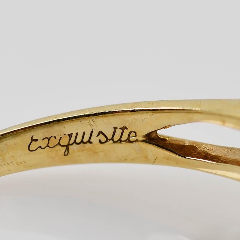 14 Karat Gelbgold Vintage Marquise-Diamantring 1,00 Karat 2