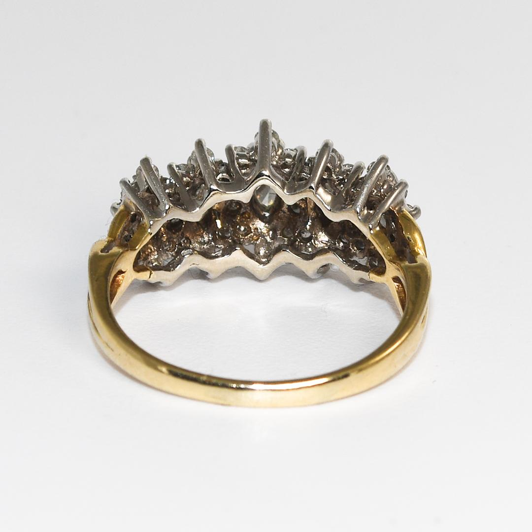 14 Karat Gelbgold Vintage Marquise-Diamantring 1,00 Karat im Zustand „Hervorragend“ in Laguna Beach, CA