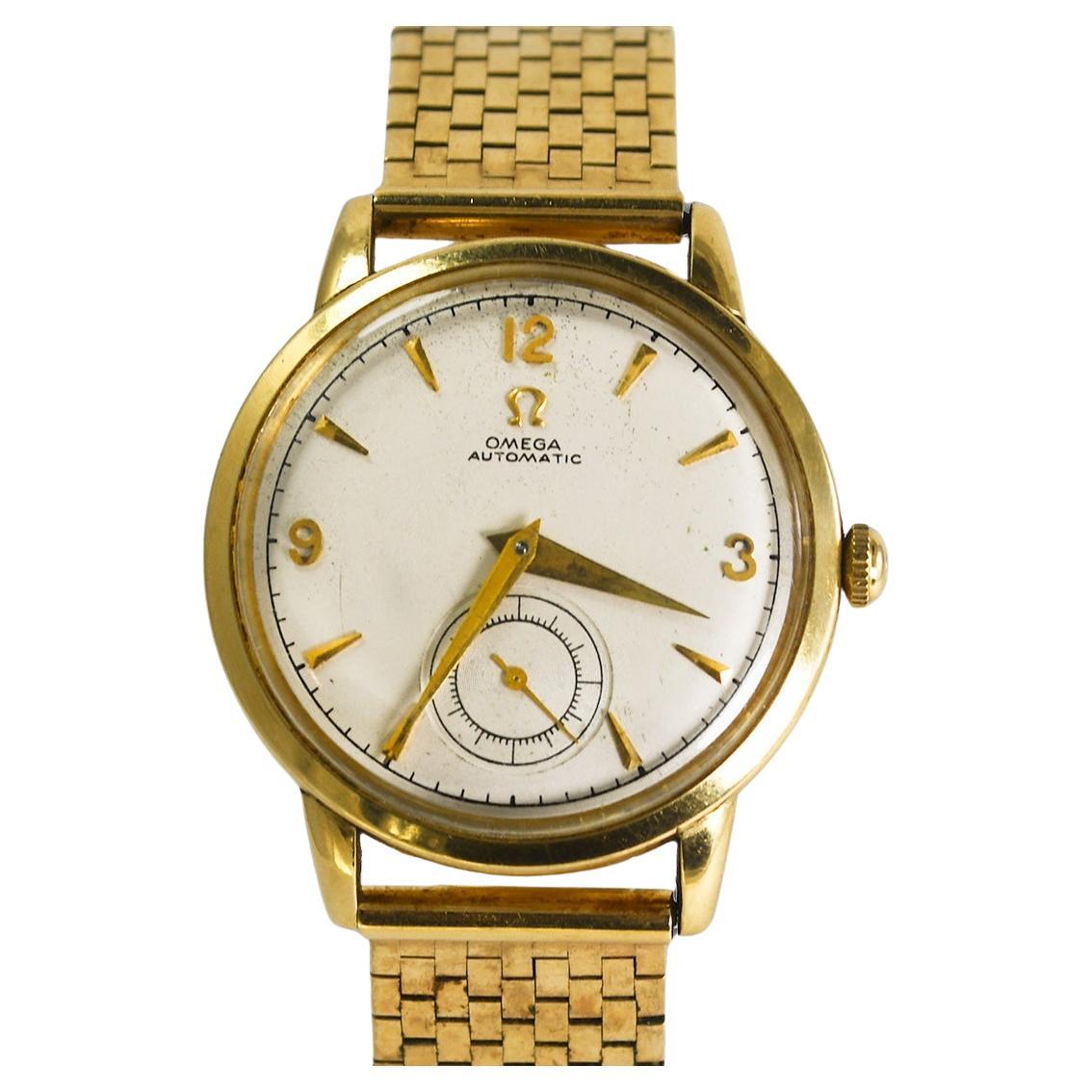 14K Yellow Gold Vintage Omega Constellation Automatic Watch (32mm) For Sale