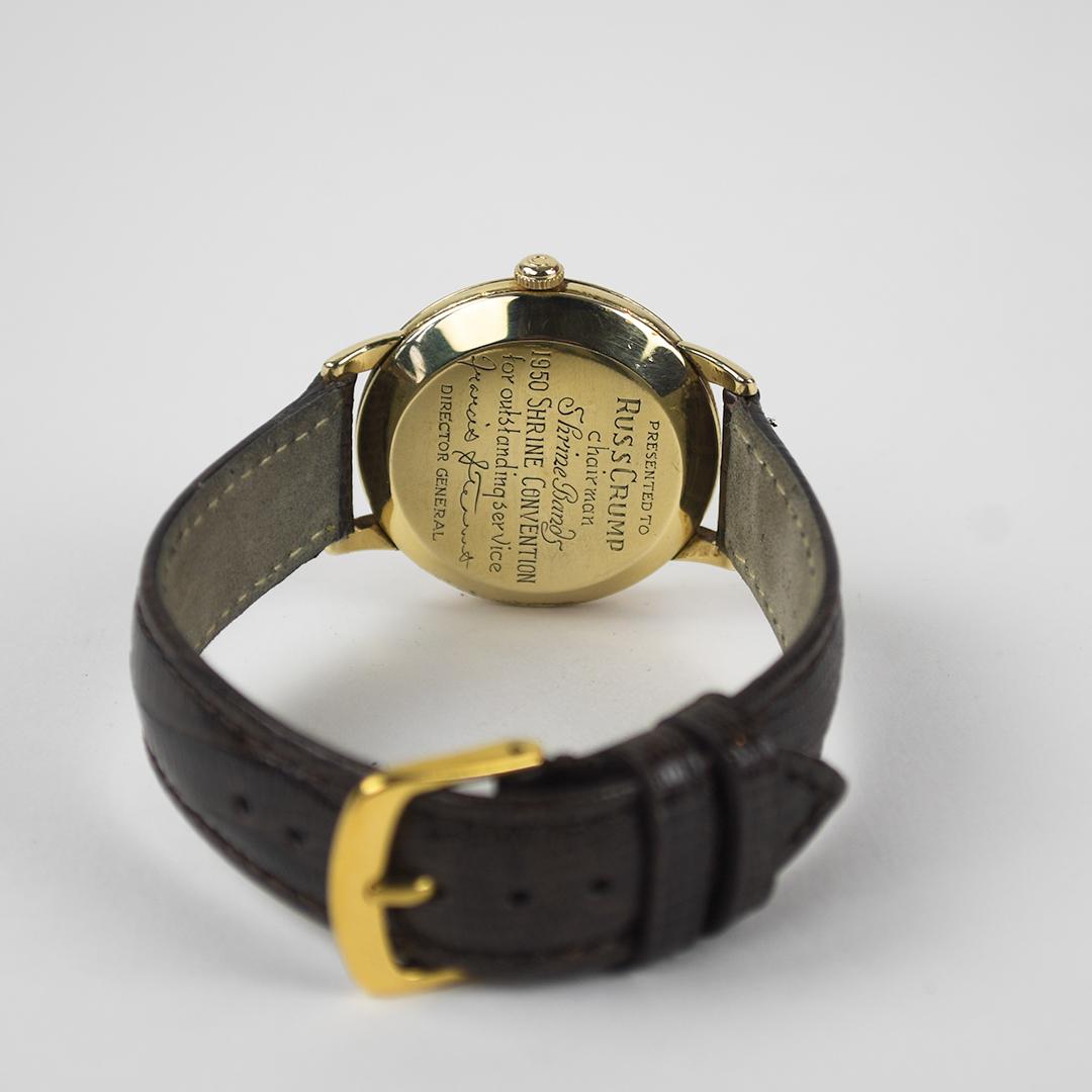 14K Yellow Gold Vintage Omega Watch 32mm For Sale 2