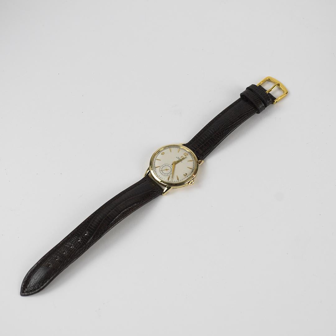 14K Yellow Gold Vintage Omega Watch 32mm For Sale 3