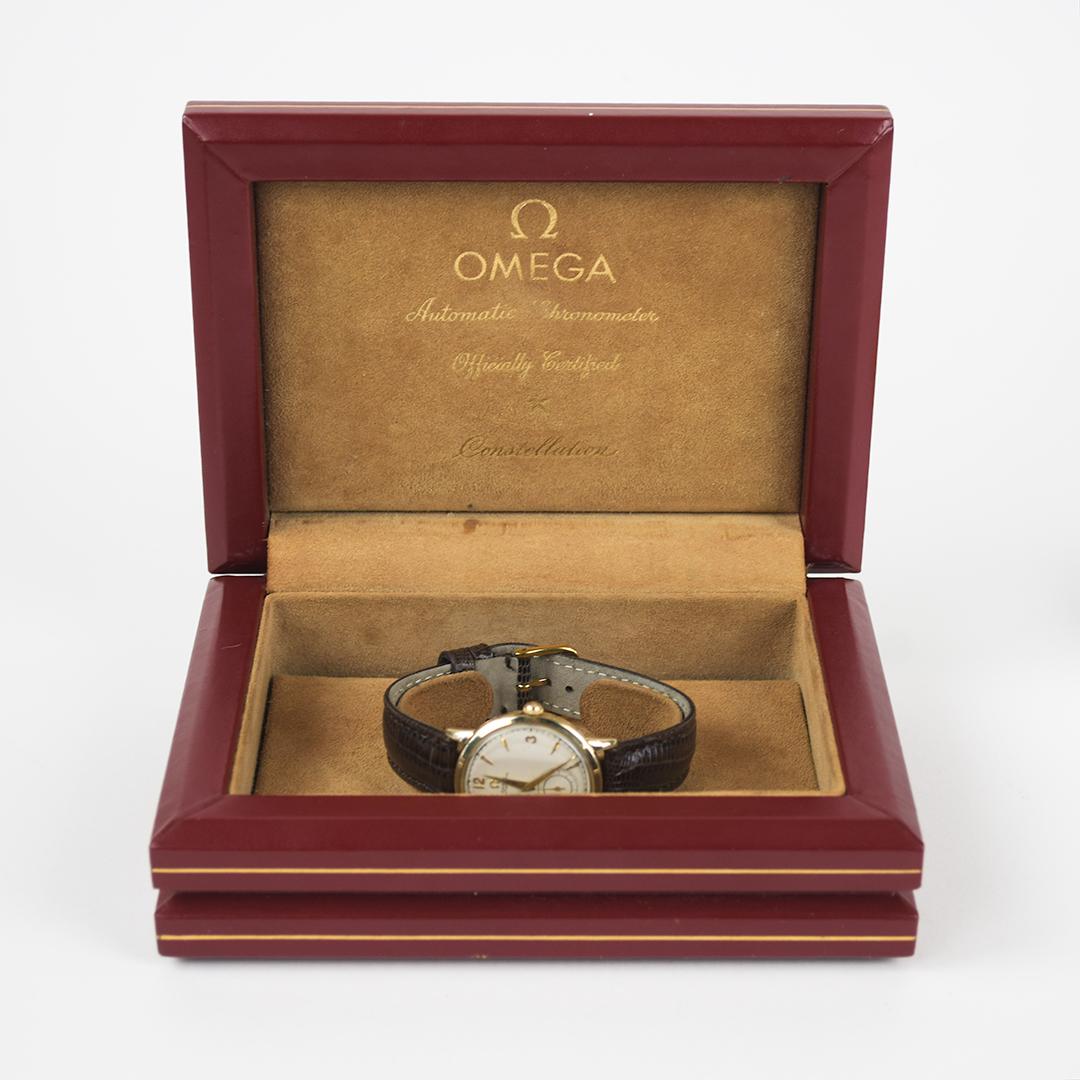 14K Yellow Gold Vintage Omega Watch 32mm For Sale 4