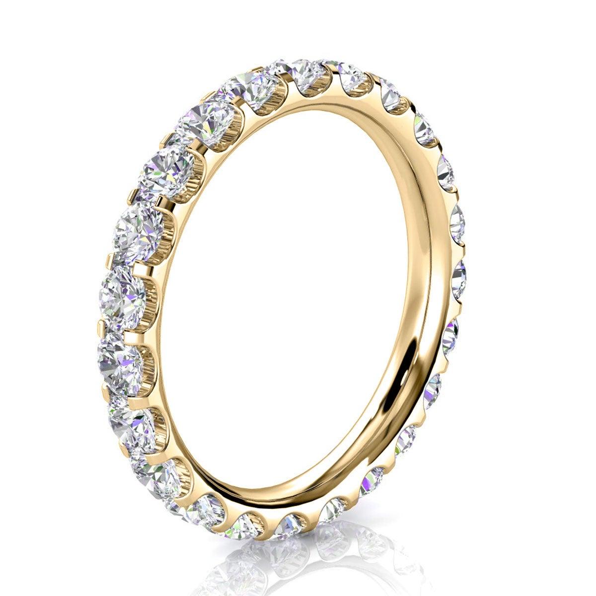 For Sale:  14k Yellow Gold Viola Eternity Micro-Prong Diamond Ring '1 1/2 Ct. Tw' 2
