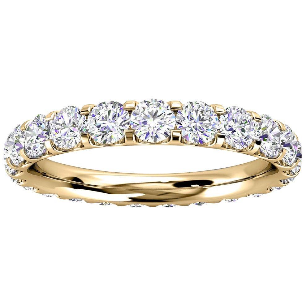 For Sale:  14k Yellow Gold Viola Eternity Micro-Prong Diamond Ring '1 1/2 Ct. Tw'