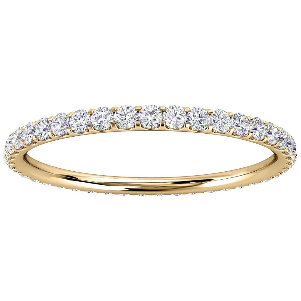 For Sale:  14K Yellow Gold Viola Eternity Micro-Prong Diamond Ring '1/2 Ct. Tw'