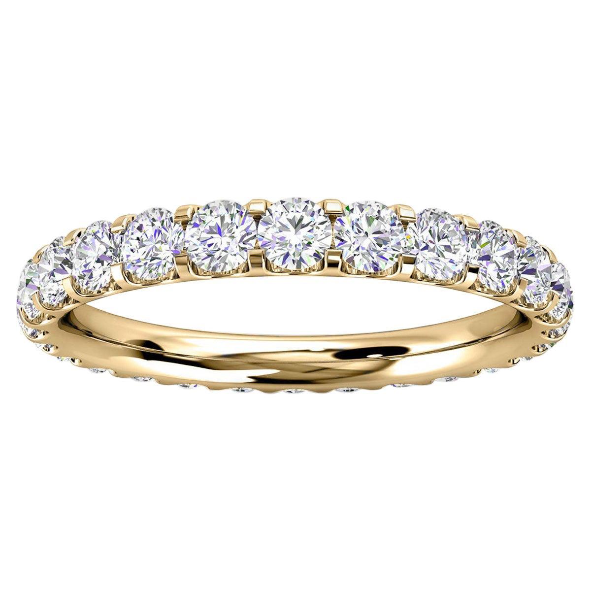 For Sale:  14k Yellow Gold Viola Eternity Micro-Prong Diamond Ring '1 Ct. Tw'