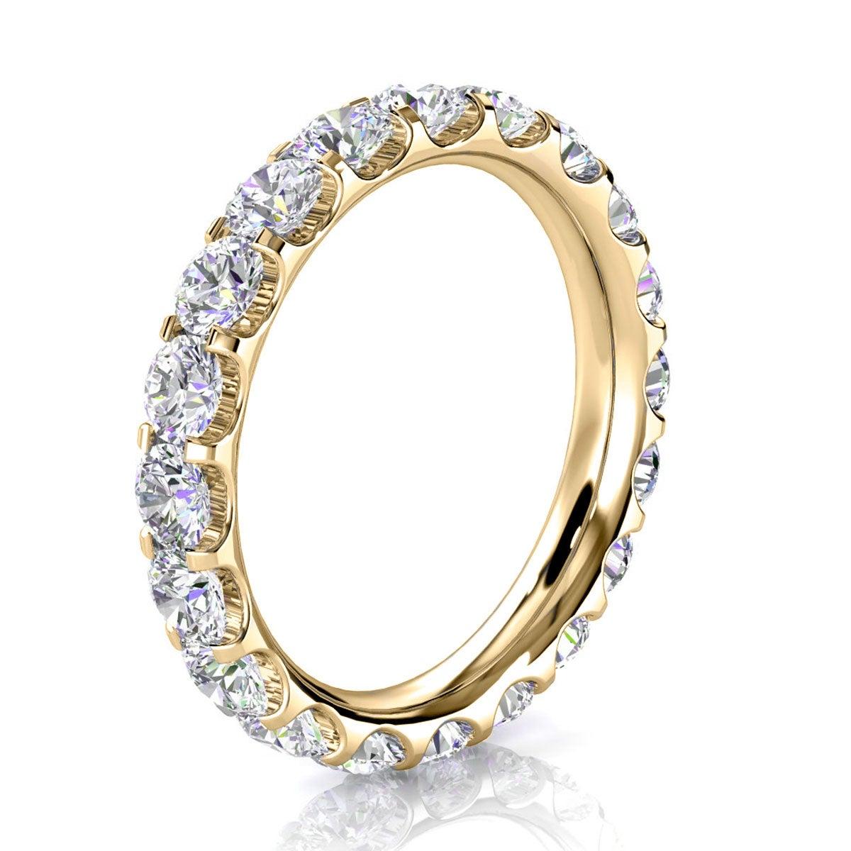 For Sale:  14k Yellow Gold Viola Eternity Micro-Prong Diamond Ring '2 Ct. Tw' 2