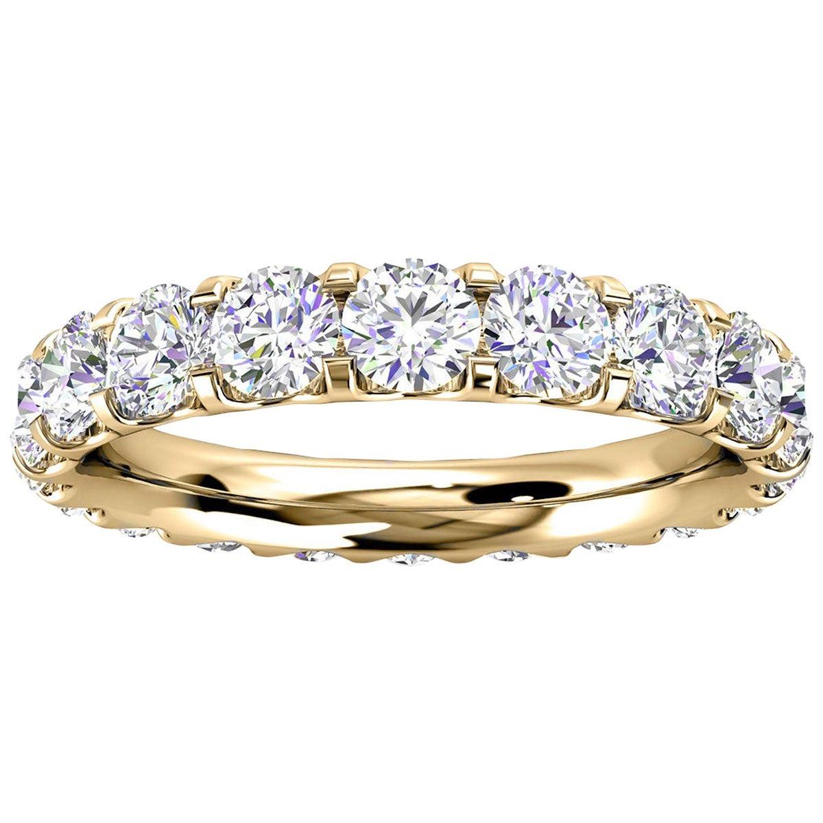 For Sale:  14k Yellow Gold Viola Eternity Micro-Prong Diamond Ring '2 Ct. Tw'