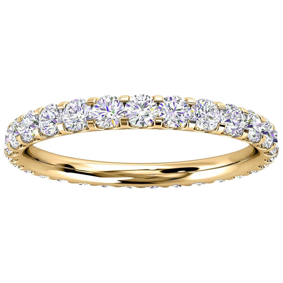 For Sale:  14k Yellow Gold Viola Eternity Micro-Prong Diamond Ring '3/4 Ct. Tw'