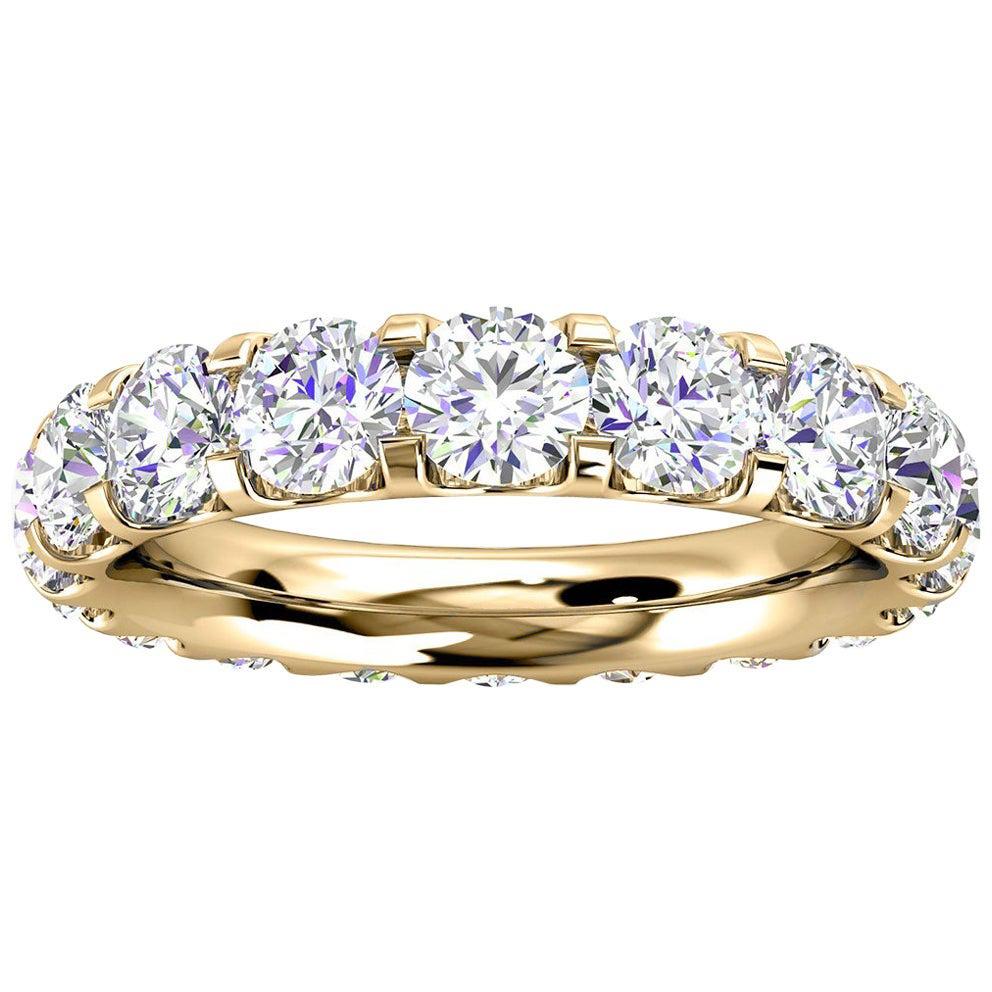 For Sale:  14k Yellow Gold Viola Eternity Micro-Prong Diamond Ring '3 Ct. Tw'
