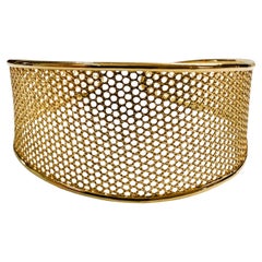 Pulsera Puño Malla Vior Italia Oro Amarillo 14K 10,31 Gramos - Marca de fábrica