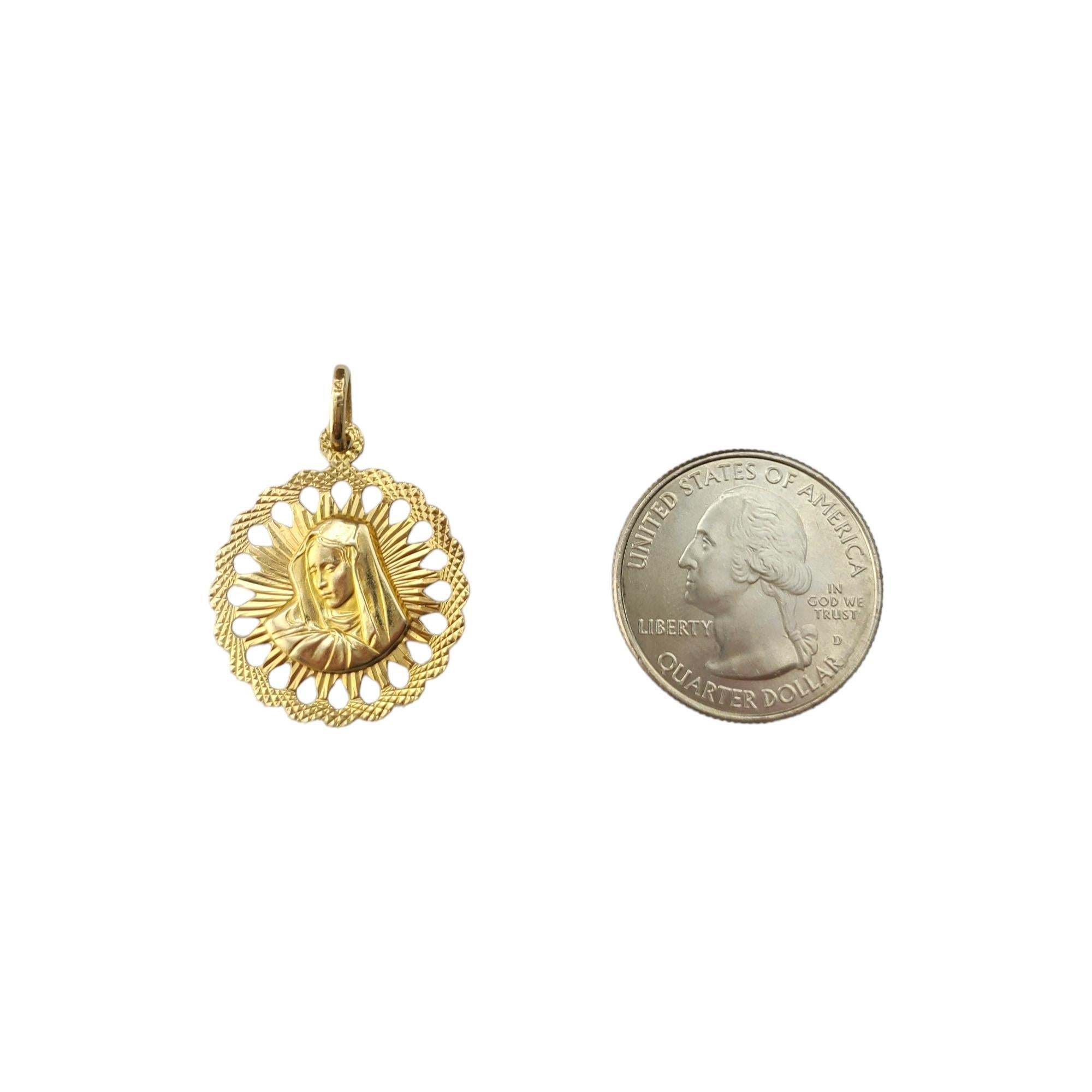  Pendentif Vierge Marie en or jaune 14 carats n° 17442 Pour femmes 