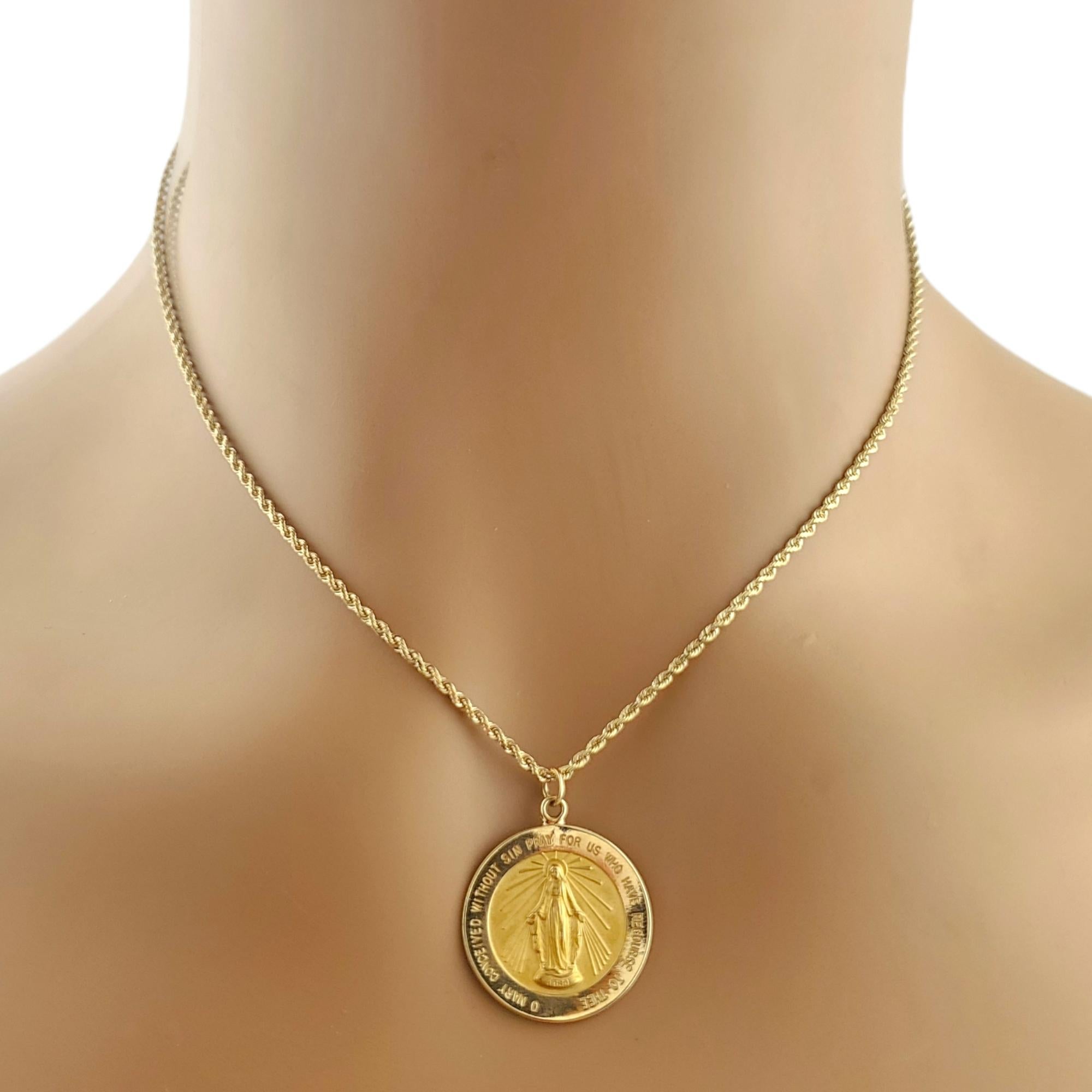  Pendentif Vierge Marie en or jaune 14 carats Pour femmes 