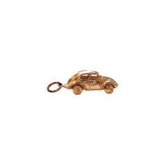 14K Yellow Gold Volkswagen Bug Car Charm #17803
