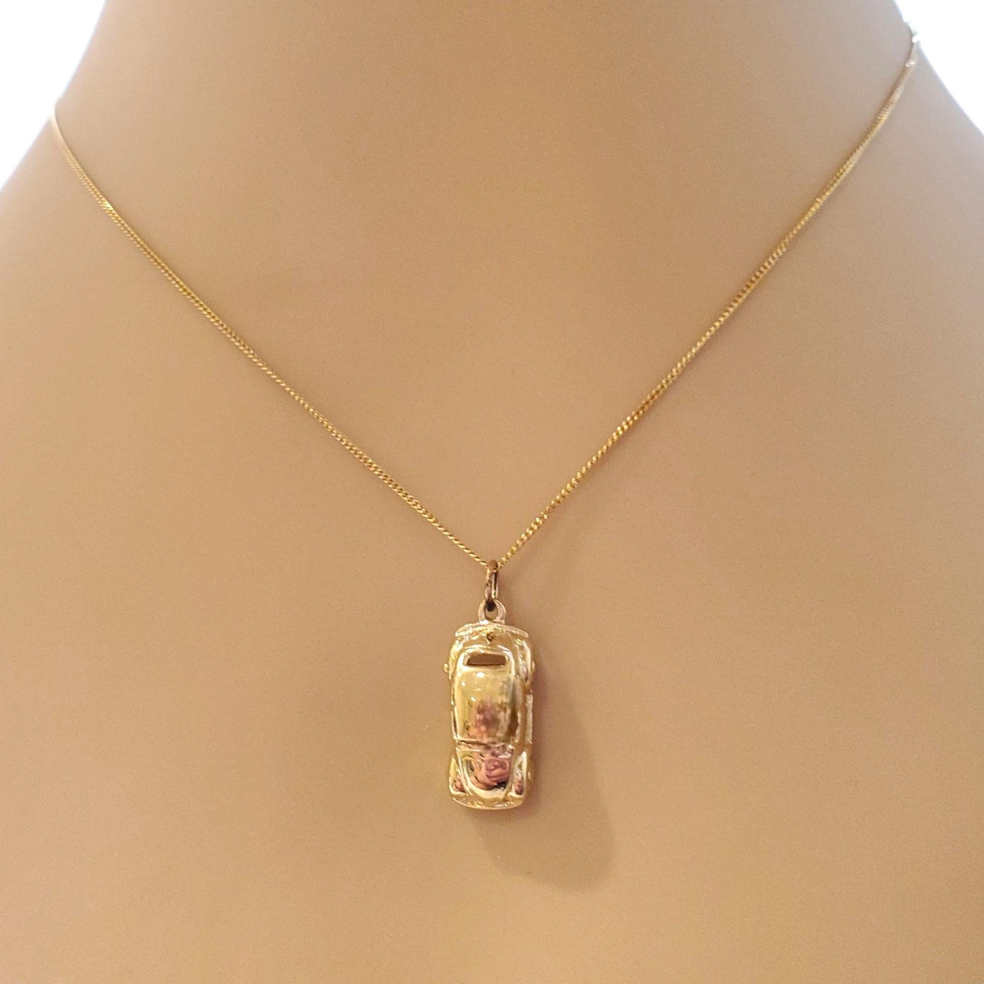 14K Gelbgold Volkswagen Bug Car Charm #17803 Volkswagen Bug Car 3