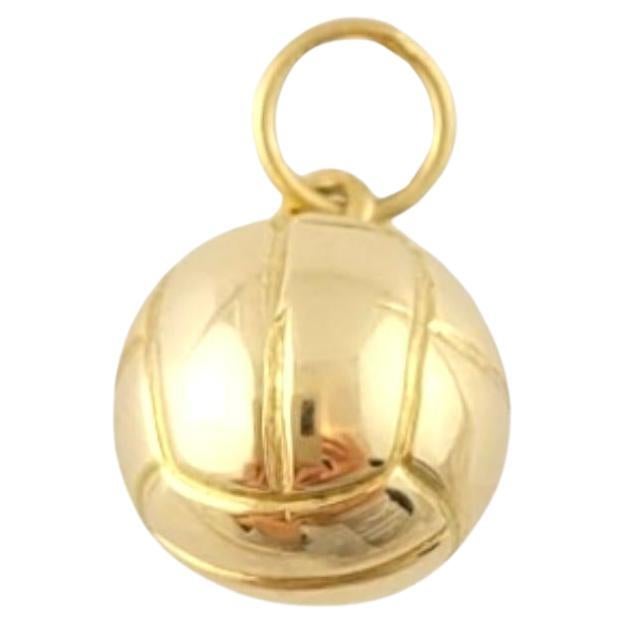 14K Yellow Gold Volleyball Charm #16313 For Sale