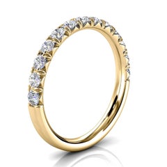 14k Yellow Gold Voyage French Pave Diamond Ring '1/2 Ct. Tw'