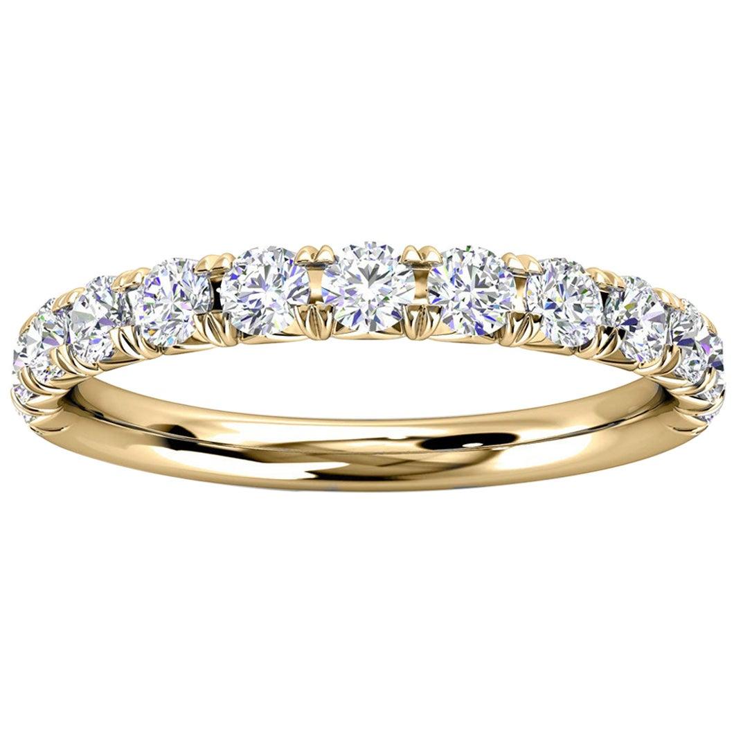 For Sale:  14k Yellow Gold Voyage French Pave Diamond Ring '1/2 Ct. Tw'