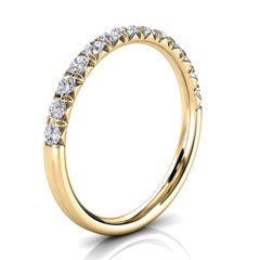 14K Yellow Gold Voyage French Pave Diamond Ring '1/3 Ct. Tw'