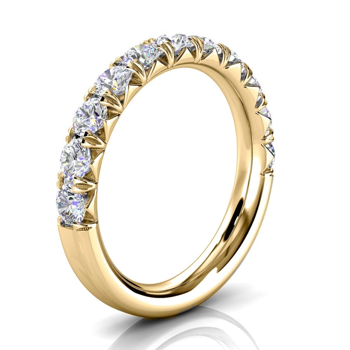 For Sale:  14k Yellow Gold Voyage French Pave Diamond Ring '1 Ct. Tw' 2