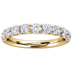 14K Yellow Gold Voyage French Pave Diamond Ring '3/4 Ct. Tw'
