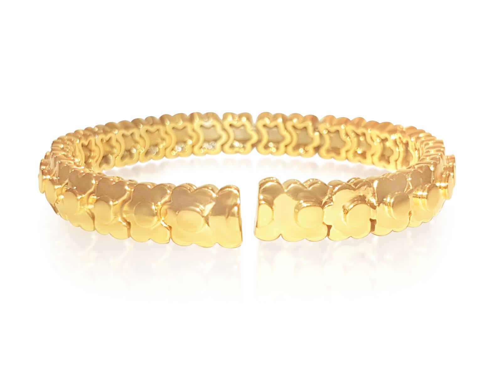 Taille brillant Bracelet/bol Sonia B en or jaune 14 carats et diamants VS en vente