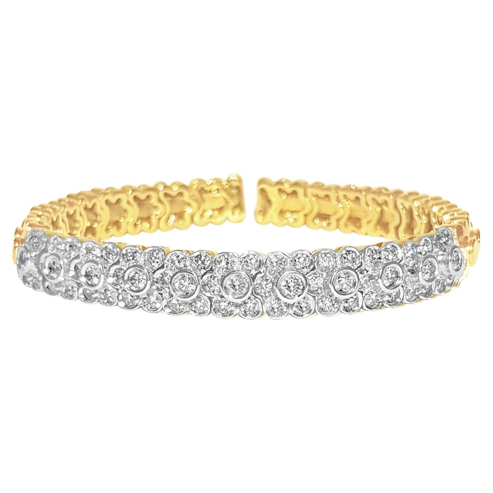 14K Yellow Gold, VS Diamond Bracelet/Bangle Sonia B