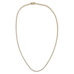 14k Gelbgold VS Diamant-Tennis-Halskette mit 6,76 Karat