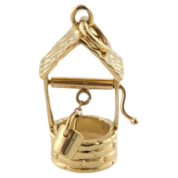 14K Yellow Gold Water Well Charm #12963 For Sale