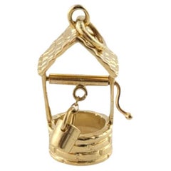 Used 14K Yellow Gold Water Well Charm #12963