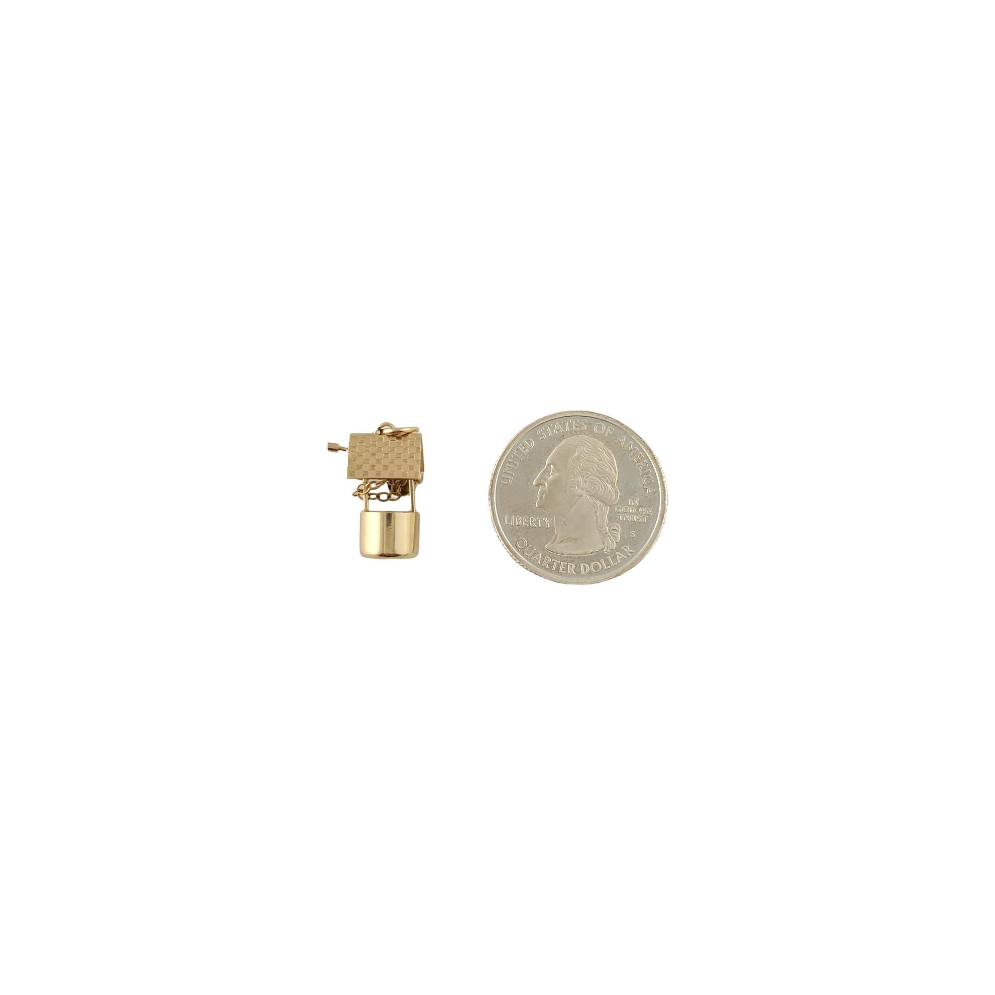 14K Yellow Gold Watering Hut Charm For Sale 4