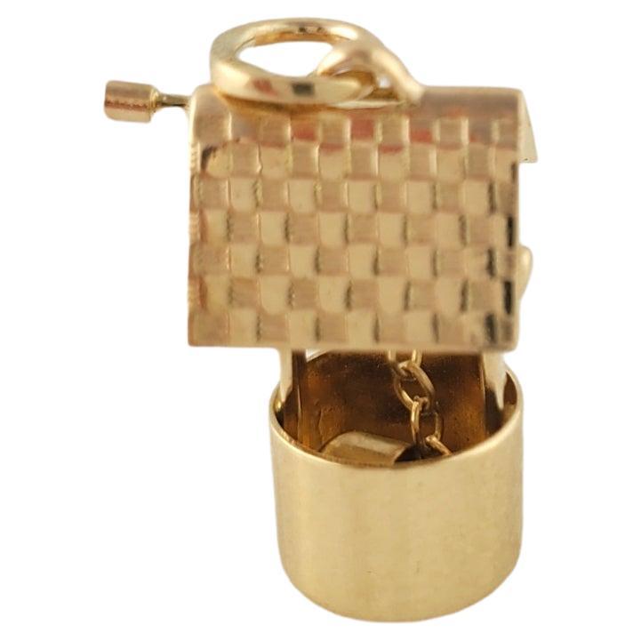 14K Yellow Gold Watering Hut Charm For Sale