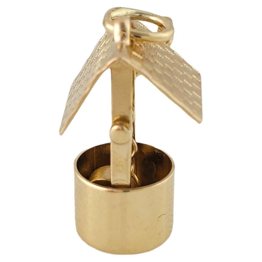 14K Yellow Gold Watering Well Charm For Sale