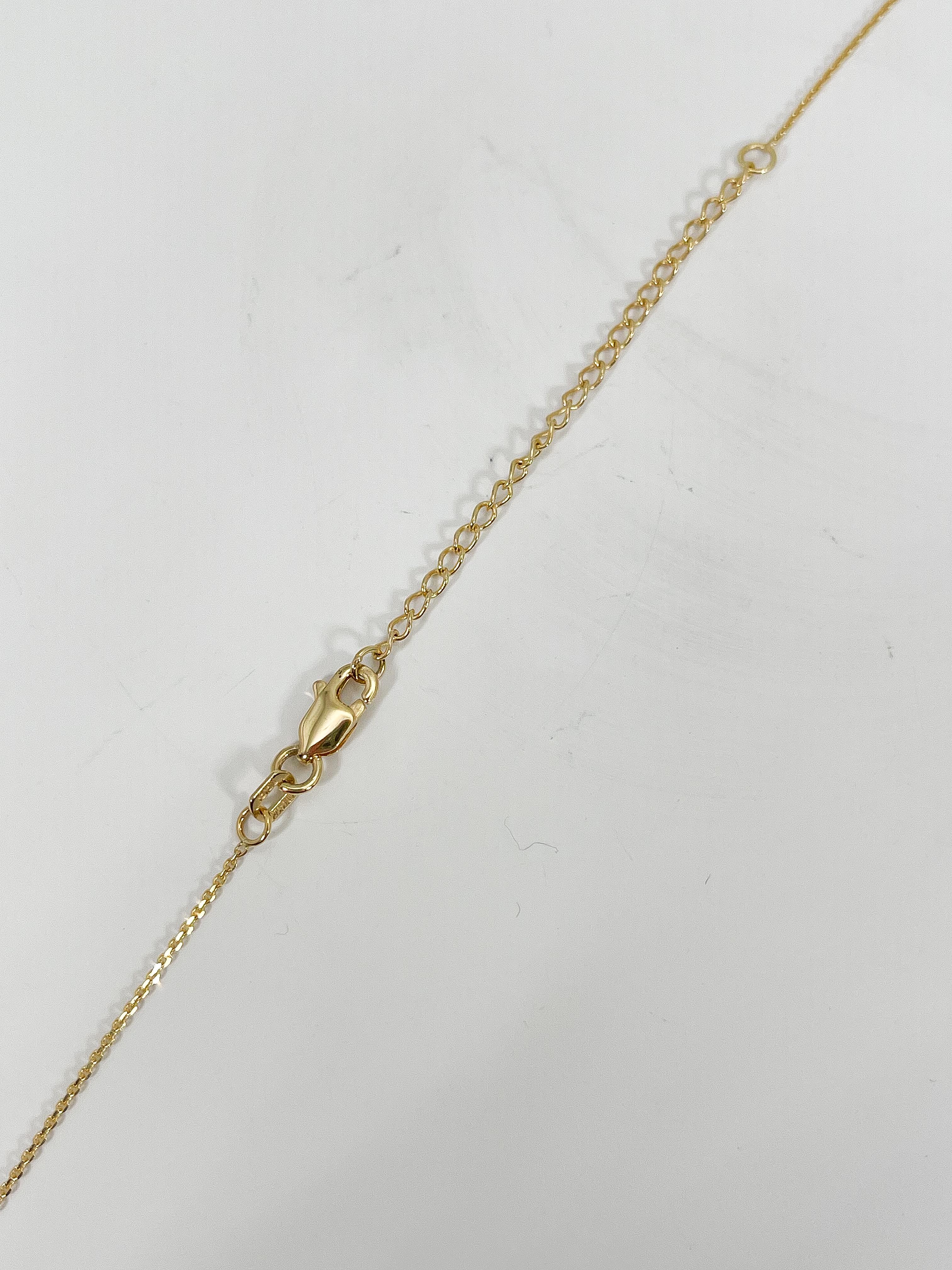 Collier à vagues en or jaune 14K en vente 1