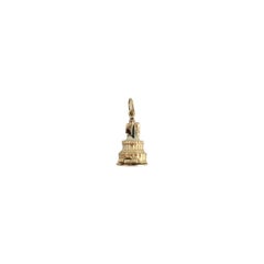 14K Yellow Gold Wedding Cake/ Bride and Groom Charm