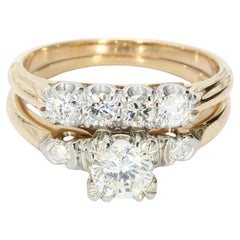14k Yellow Gold Wedding Ring with 0.5ct Brilliant White Diamond