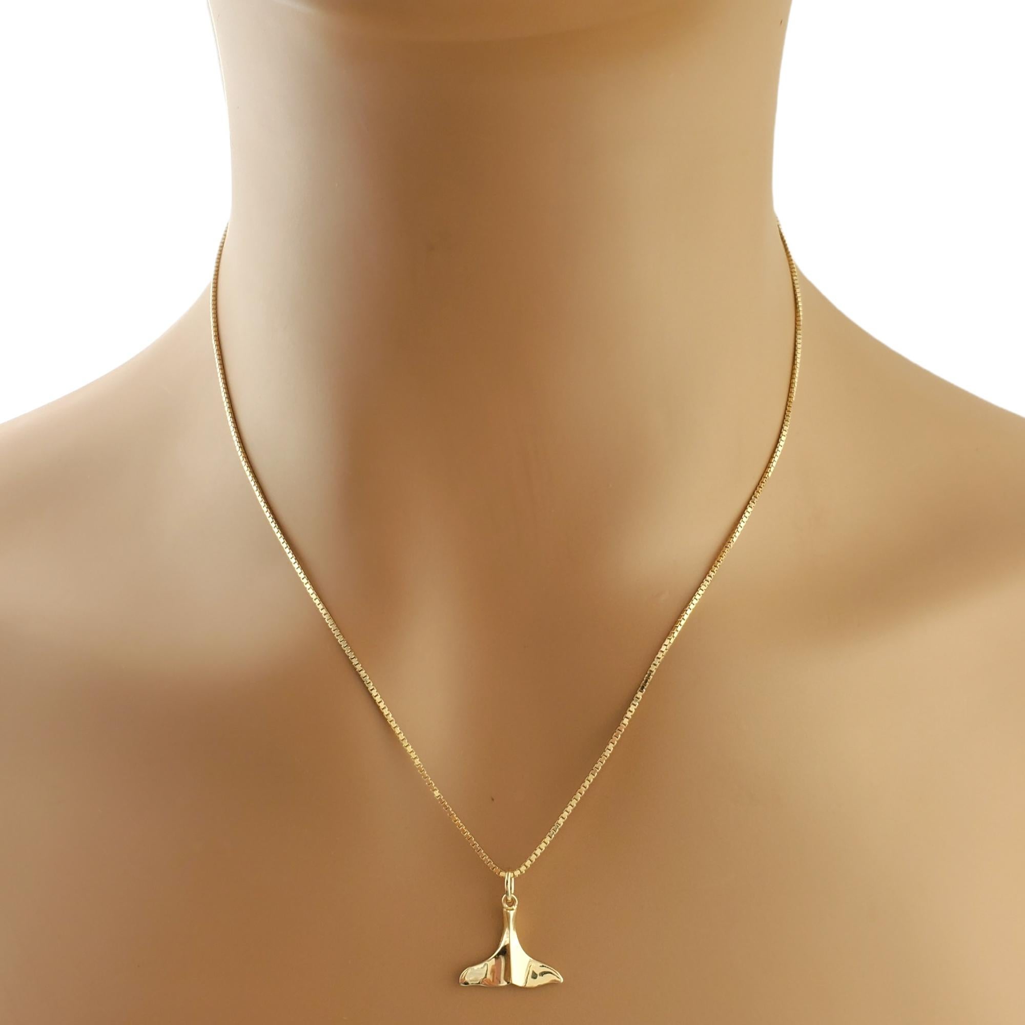 Women's or Men's 14K Yellow Gold Whale Tail Charm
