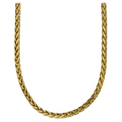 14-Karat-Gelbgold Weizenkette Halskette 15,6gr