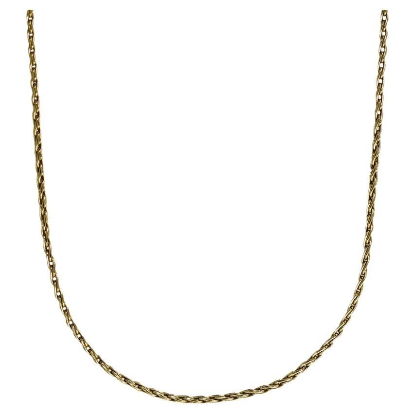 14K Yellow Gold Wheat Chain Necklace, 7.4gr