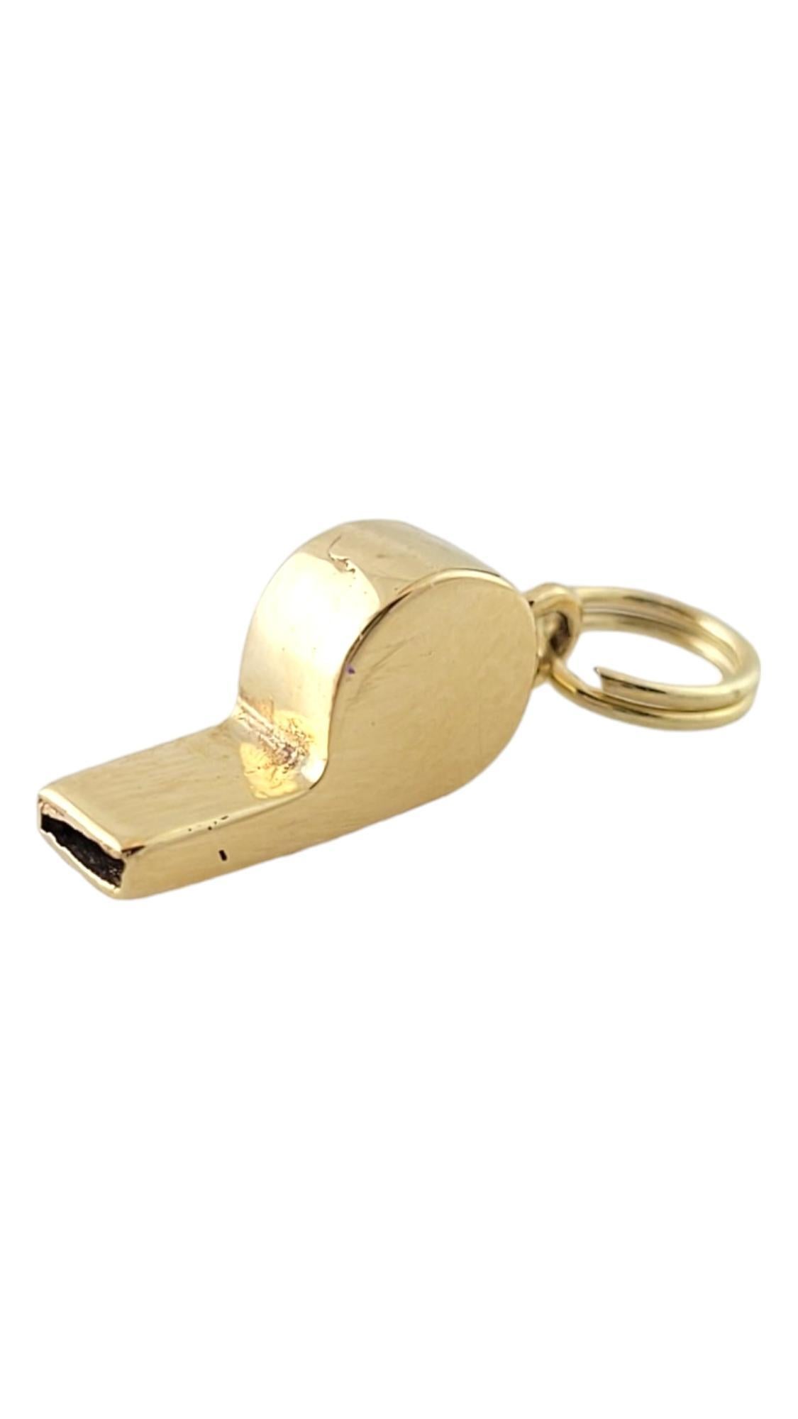 14K Yellow Gold Whistle Charm

This 14K yellow gold whistle charm is absolutely adorable!

Does not make any sound.

Size: 15.93mm X 4.66mm X 6.77mm
Length w/ bail: 21.32mm

Weight: 0.86 dwt/ 1.32 g

Tested 14K

Very good condition, professionally