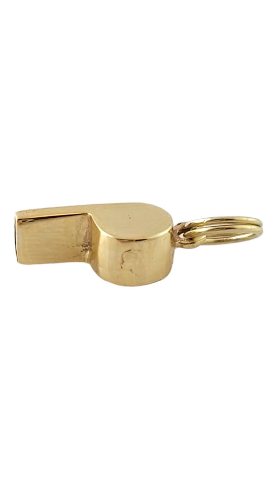 14K Yellow Gold Whistle Charm #17585 In Good Condition In Washington Depot, CT