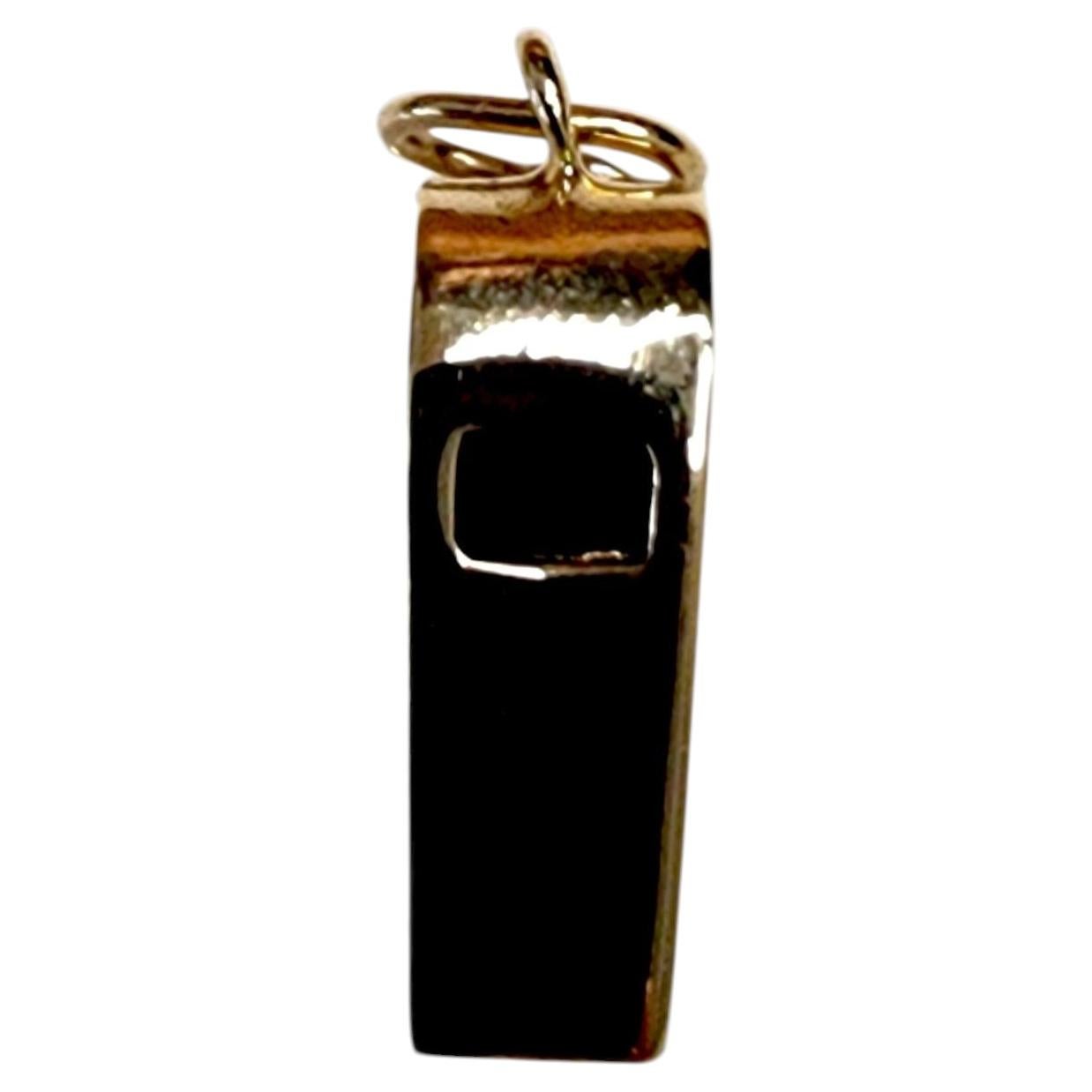 14K Yellow Gold Whistle Charm #25555 For Sale