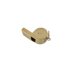14K Yellow Gold Whistle Charm