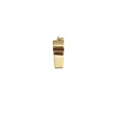 14K Yellow Gold Whistle Charm