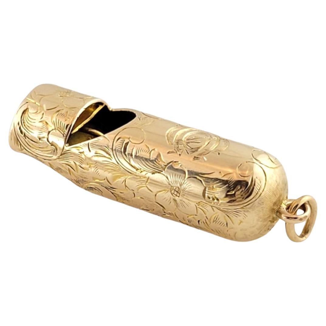 18 Karat Yellow Gold Whistle Pendant For Sale at 1stDibs