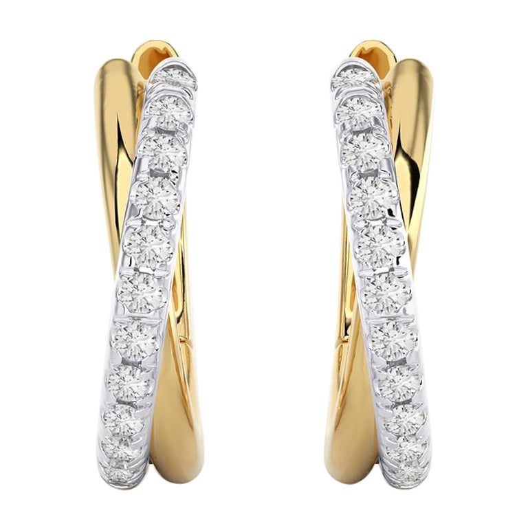 14 Karat Gelbgold & Weißgold-0,13 Karat