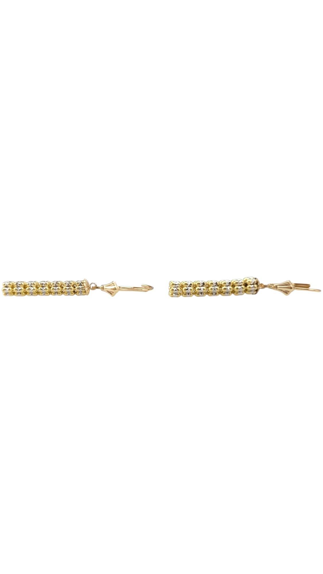 De las mujeres 14K Yellow Gold & White Gold Two Tone Flexible Dangle Earrings #21708 en venta