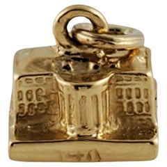 14K Yellow Gold White House Charm